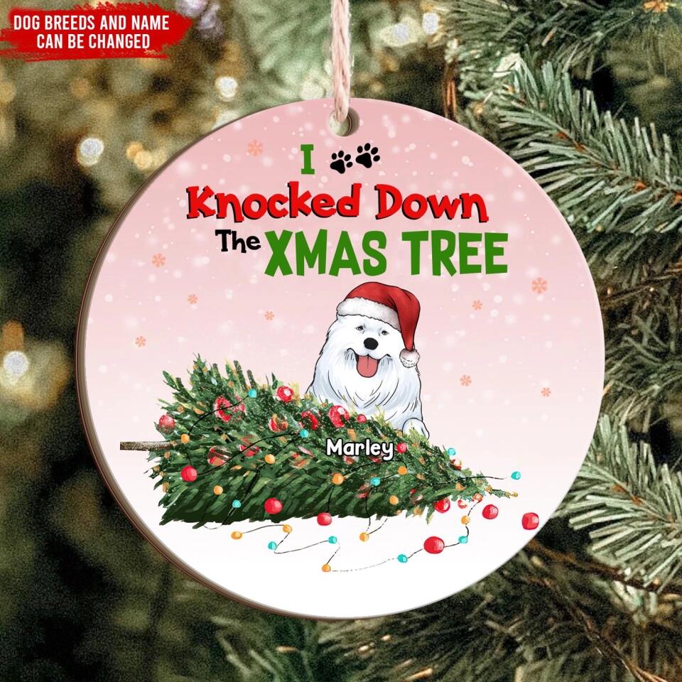 We Knocked Down The Xmas Tree - Personalized Ornament