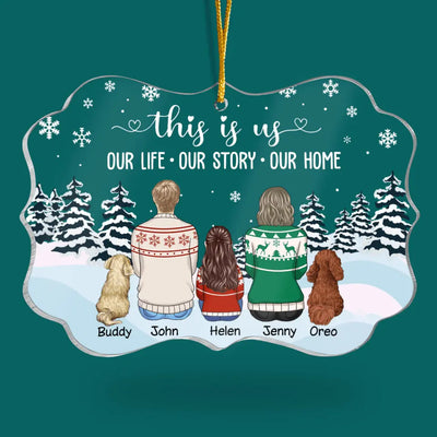 This is us Our Life, Our Story, Our Home - Personalized Acrylic Ornament