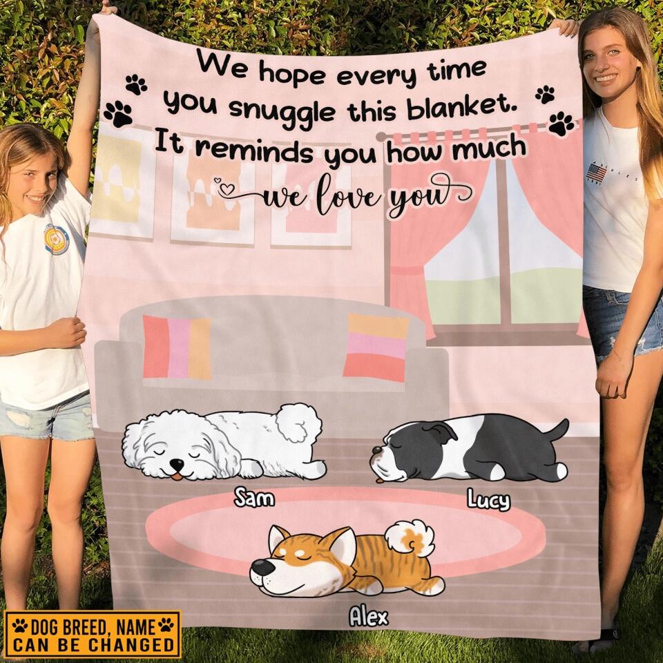 Snuggle This Blanket, Dog Lovers Gift - Personalized Blanket