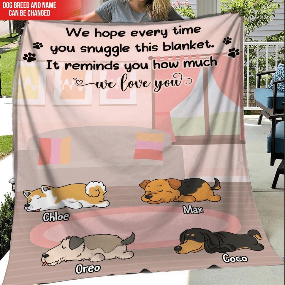 Snuggle This Blanket, Dog Lovers Gift - Personalized Blanket