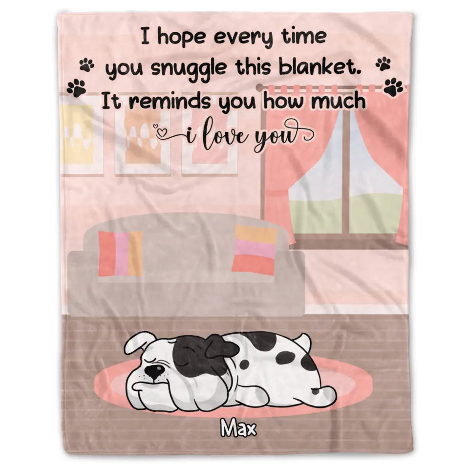 Snuggle This Blanket, Dog Lovers Gift - Personalized Blanket