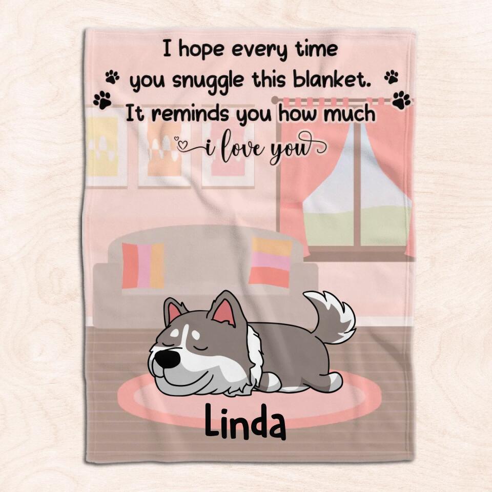 Snuggle This Blanket, Dog Lovers Gift - Personalized Blanket