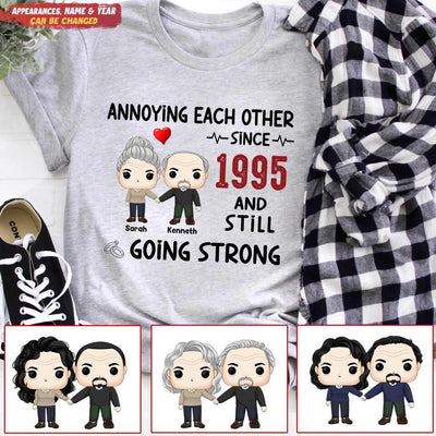 Annoying Each Other, Still Going Strong - Personalized T-shirt, Gift For Couple