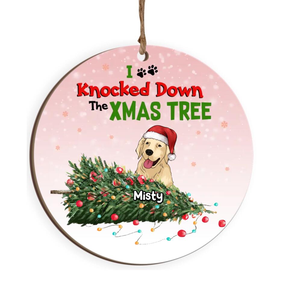 We Knocked Down The Xmas Tree - Personalized Ornament