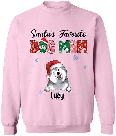 Santa's Favorite Dog Mom Shirt - Personalized Shirt