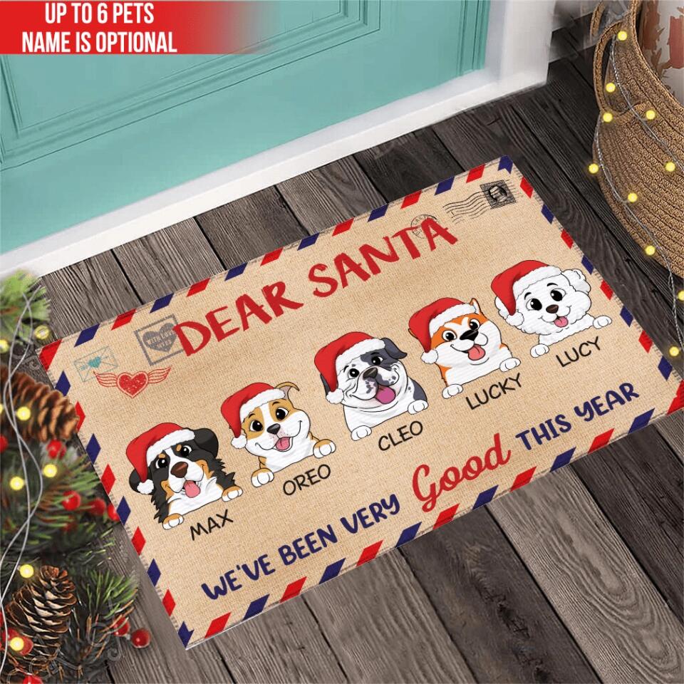 Dear Santa We've Been Very Good This Year - Personalized DoorMat