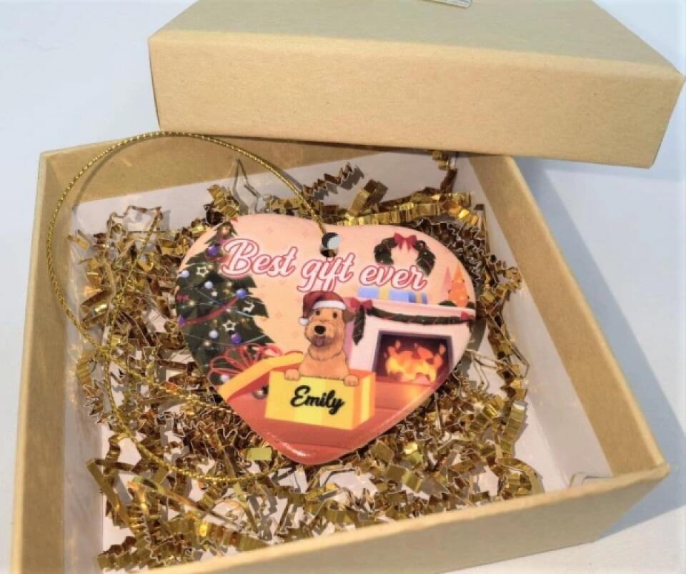 I'm Not A Widow I'm A Wife To A Husband With Wings - Personalized Heart Ceramic Ornament, Custom In Loving Memory Christmas Ornament