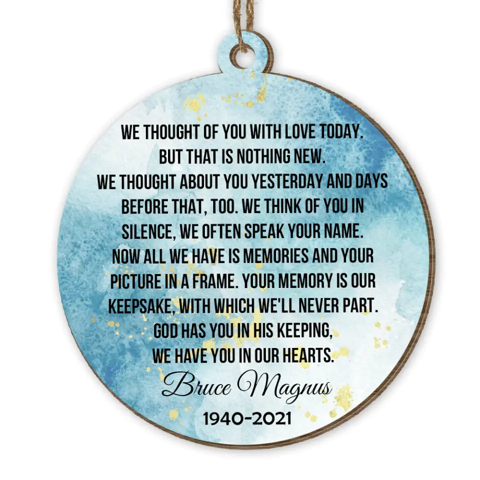 Personalized Christmas Ornament In Memory of Loved One | In Loving Memory | Gift for Loss | Gift For Remembrance | Customized Christmas Gift