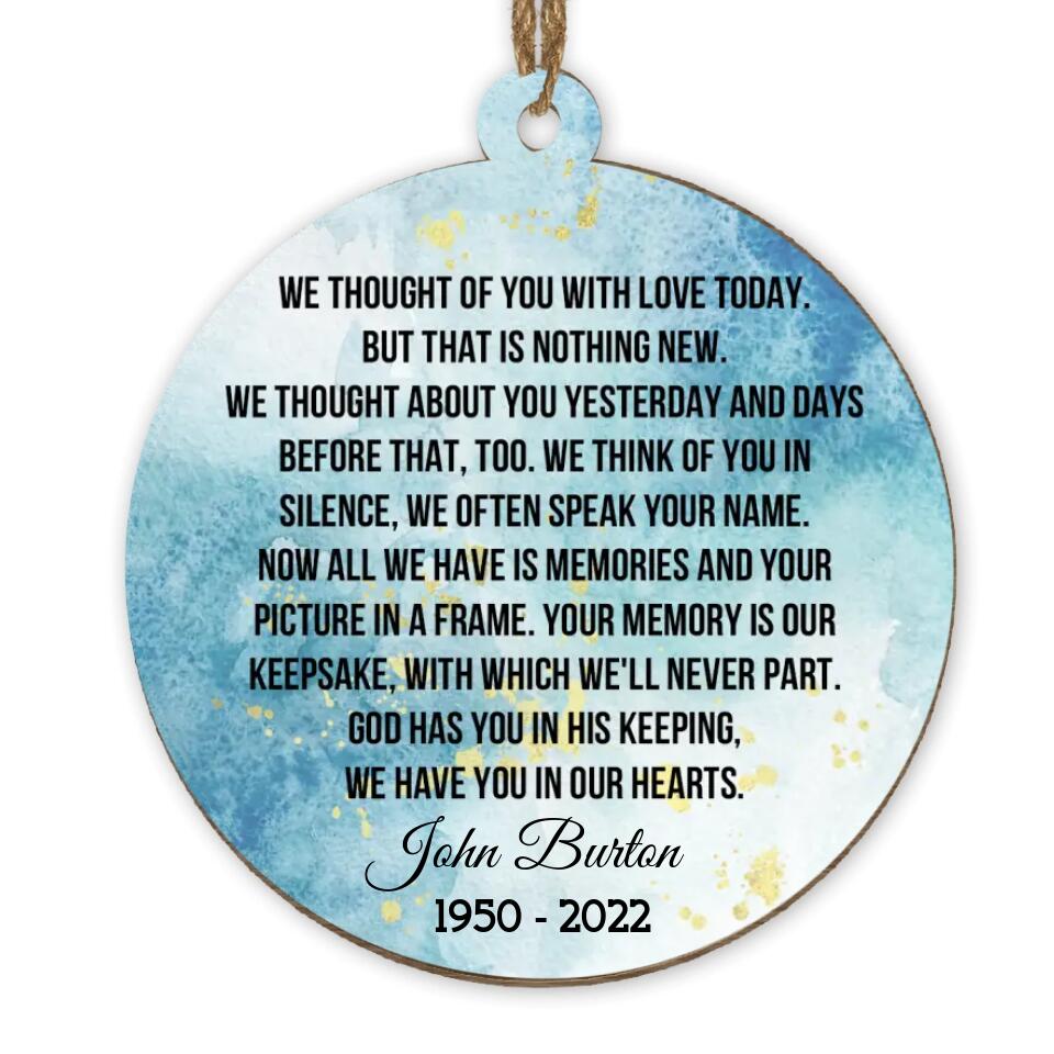 Personalized Christmas Ornament In Memory of Loved One | In Loving Memory | Gift for Loss | Gift For Remembrance | Customized Christmas Gift