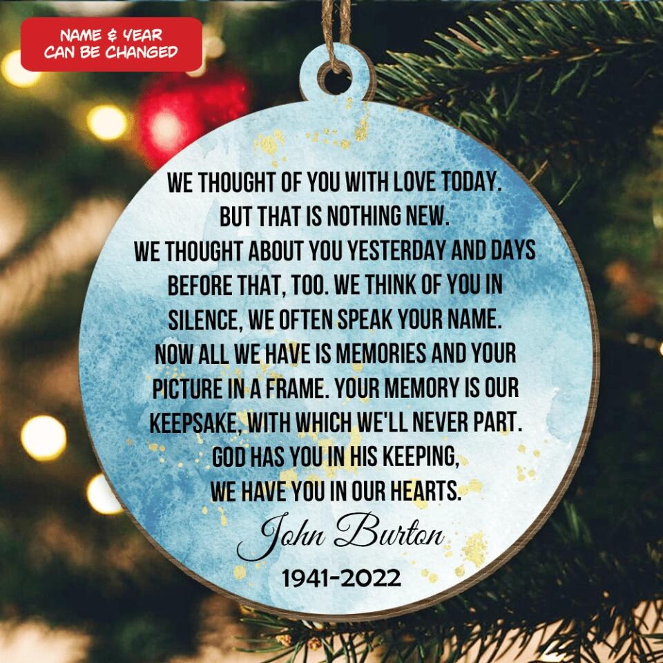 Personalized Christmas Ornament In Memory of Loved One | In Loving Memory | Gift for Loss | Gift For Remembrance | Customized Christmas Gift