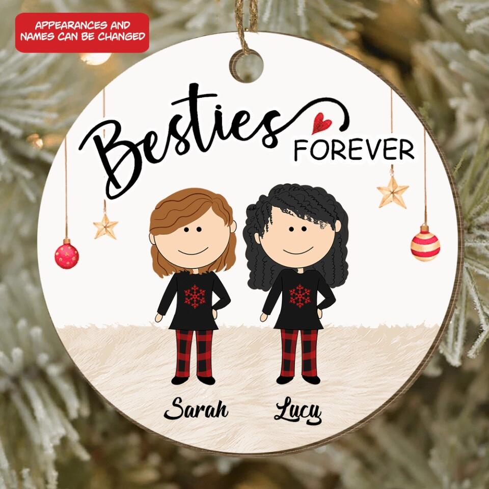 Bestie Forever, Christmas Gift For Friend, Sister - Personalized Ornament, Gift For Bestie