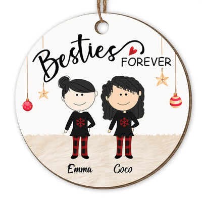Bestie Forever, Christmas Gift For Friend, Sister - Personalized Ornament, Gift For Bestie