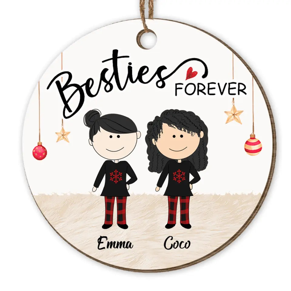 Bestie Forever, Christmas Gift For Friend, Sister - Personalized Ornament, Gift For Bestie