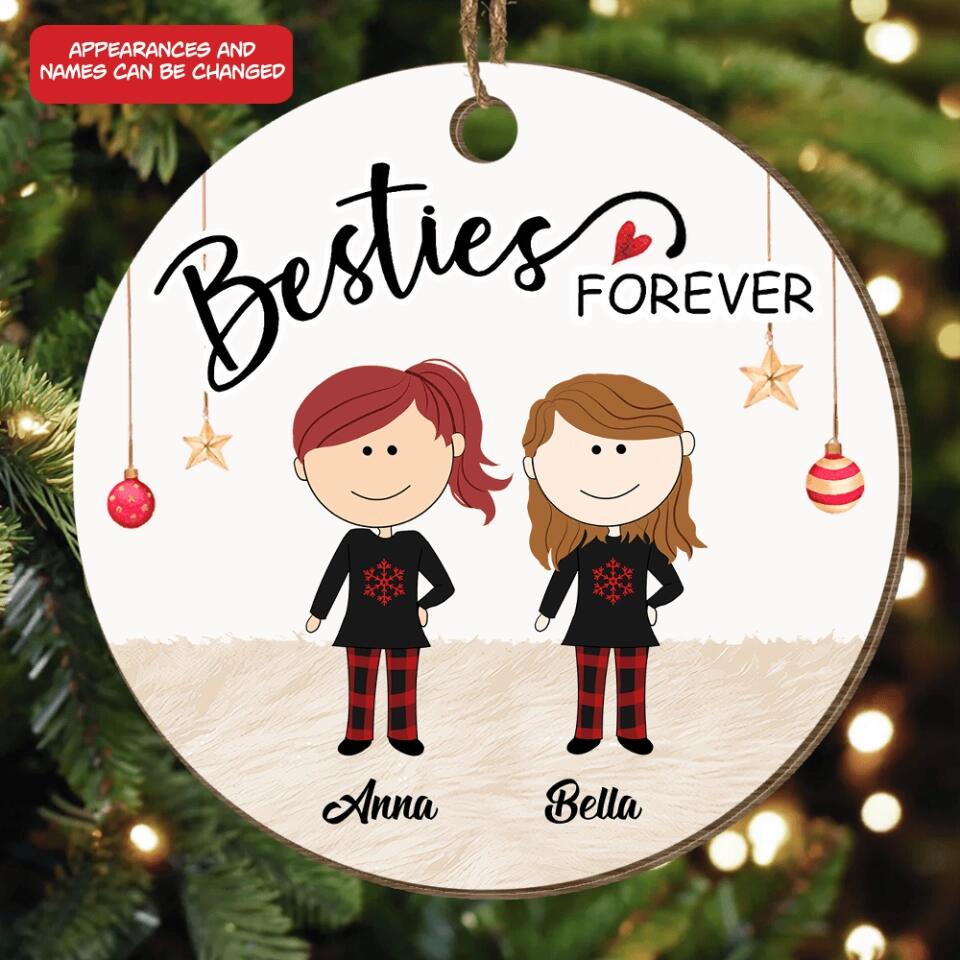 Bestie Forever, Christmas Gift For Friend, Sister - Personalized Ornament, Gift For Bestie