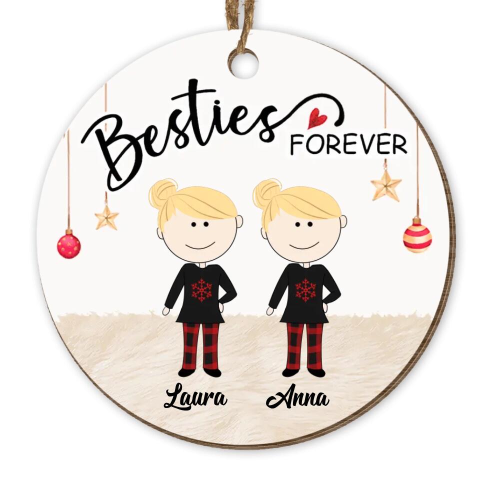 Bestie Forever, Christmas Gift For Friend, Sister - Personalized Ornament, Gift For Bestie