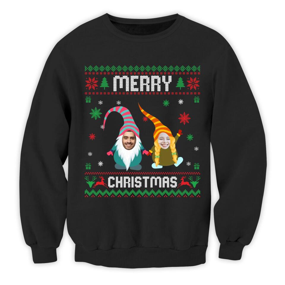 Merry Christmas Custom Face Shirt - Personalized T-shirt, Family Matching T-Shirt, Gift For Family, Upload Photo