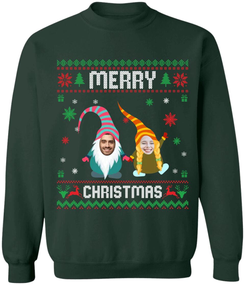 Merry Christmas Custom Face Shirt - Personalized T-shirt, Family Matching T-Shirt, Gift For Family, Upload Photo