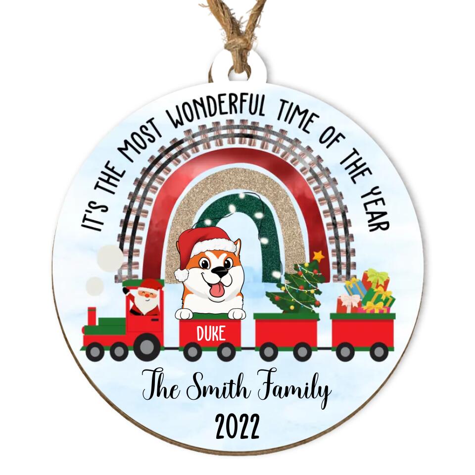 It's The Most Wonderful Time Of The Year - Personalized Ornament, Gift For Dog Lover