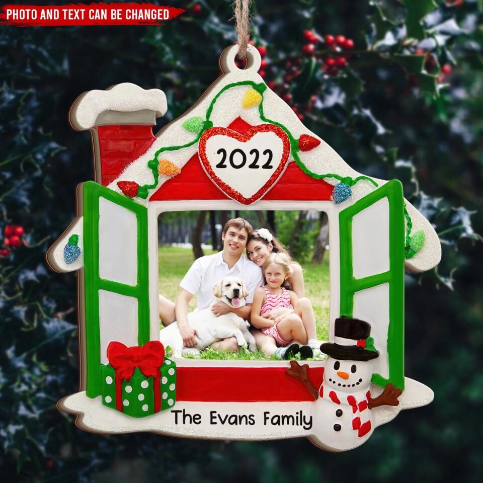 Personalized Family Ornament - Personalized Christmas Gifts - Family Picture Ornament - Personalized Family With Pet Ornament