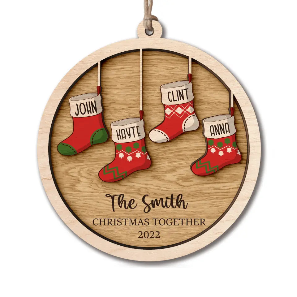 Customized Gift for Christmas, Sock Ornament Christmas Gift, Gift For Family - Personalized Ornament