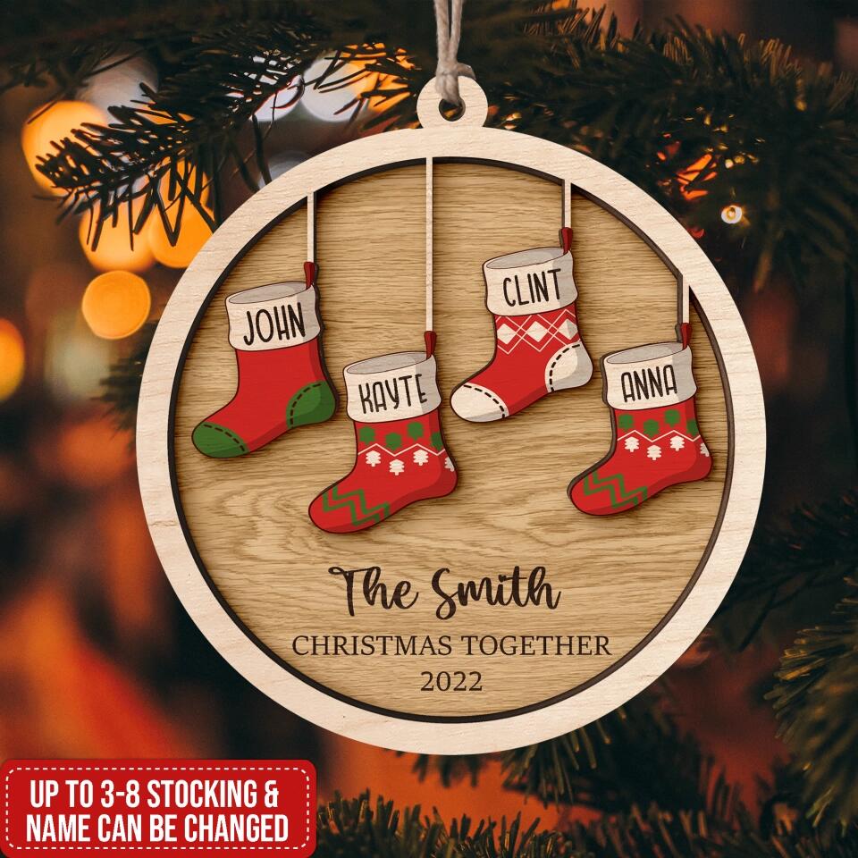 Customized Gift for Christmas, Sock Ornament Christmas Gift, Gift For Family - Personalized Ornament