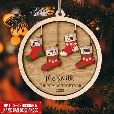 Customized Gift for Christmas, Sock Ornament Christmas Gift, Gift For Family - Personalized Ornament