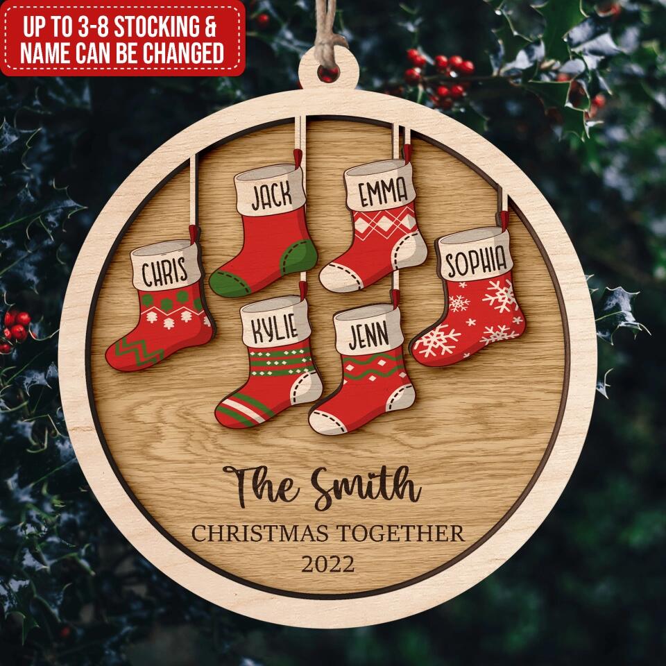 Customized Gift for Christmas, Sock Ornament Christmas Gift, Gift For Family - Personalized Ornament