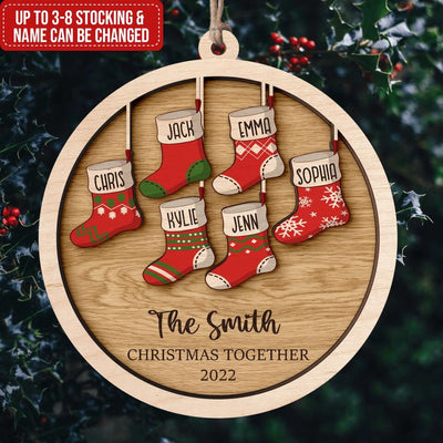 Customized Gift for Christmas, Sock Ornament Christmas Gift, Gift For Family - Personalized Ornament