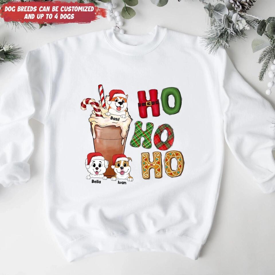 Ho Ho Ho Dog Sweater - Dog Lovers Shirt - Gift For Dog Mom - Dog Mom Shirt - Personalized Dog Shirt
