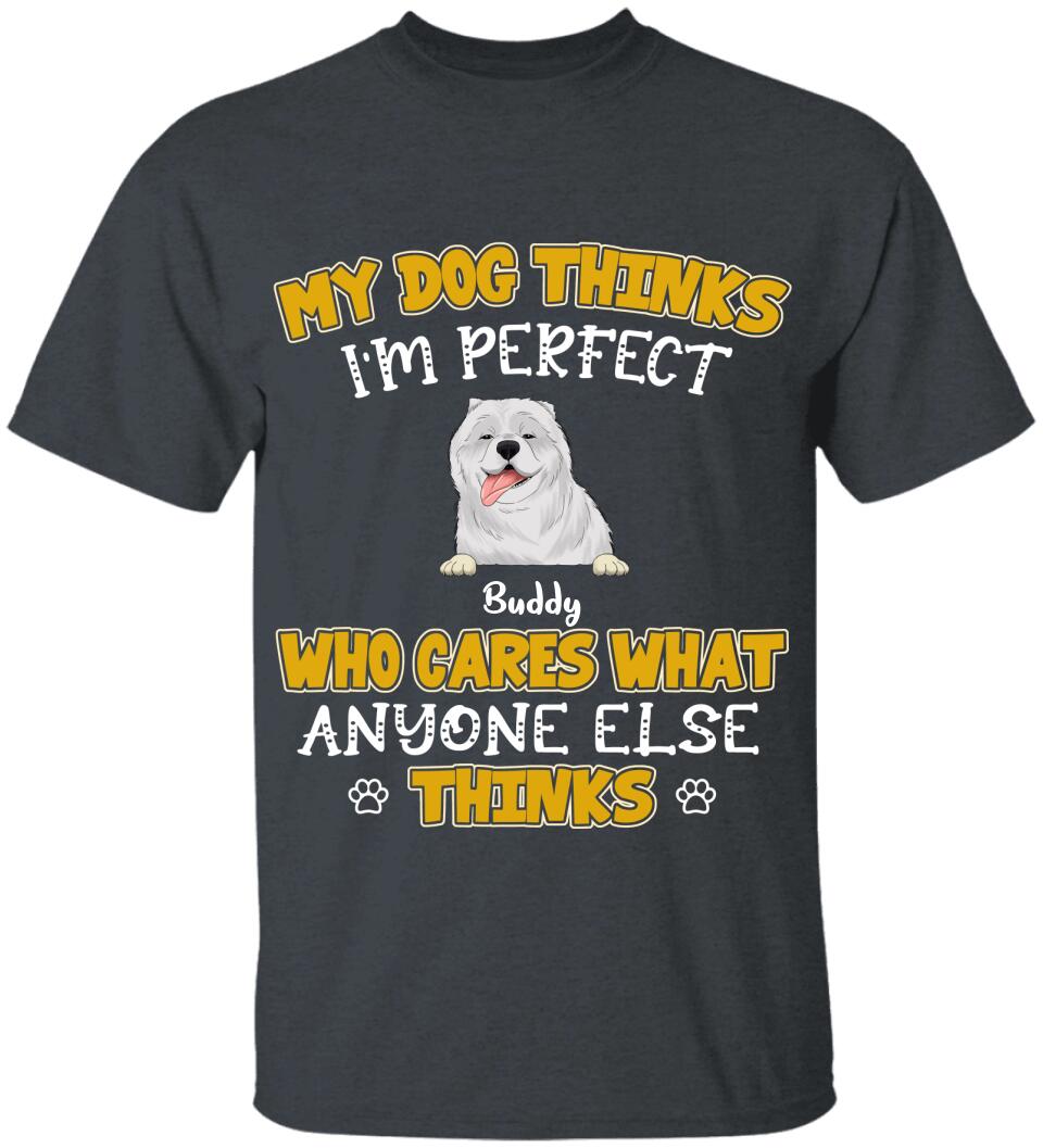 My Dogs Think I'm Perfect Who Cares What Anyone Else Thinks - Personalized T-shirt Sweatshirt