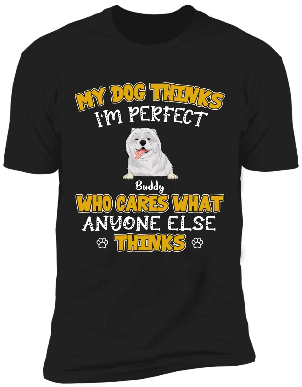 My Dogs Think I'm Perfect Who Cares What Anyone Else Thinks - Personalized T-shirt Sweatshirt