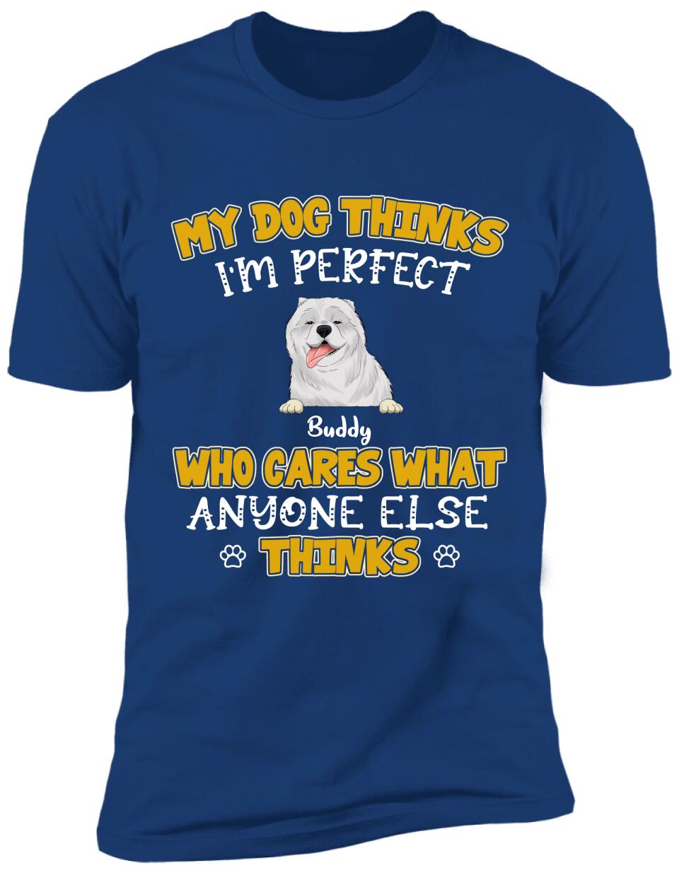 My Dogs Think I'm Perfect Who Cares What Anyone Else Thinks - Personalized T-shirt Sweatshirt
