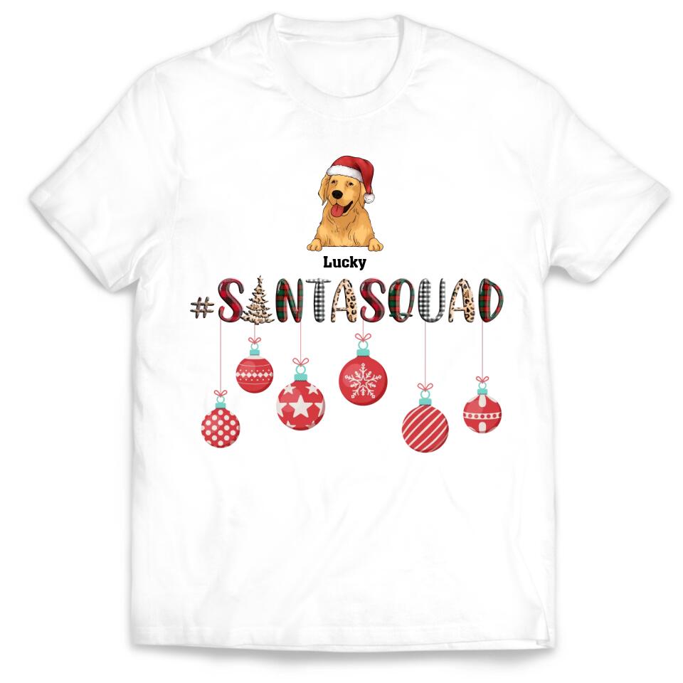 Christmas Dog Santa Squad - Personalized Shirt