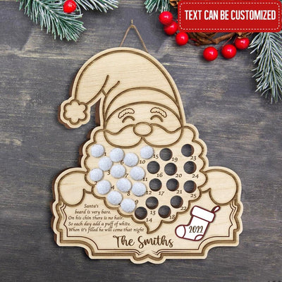Christmas Home Decor - Christmas Sign - Christmas Countdown -  Fireplace Decor - Santa Sign - Personalized Santa Advent Sign
