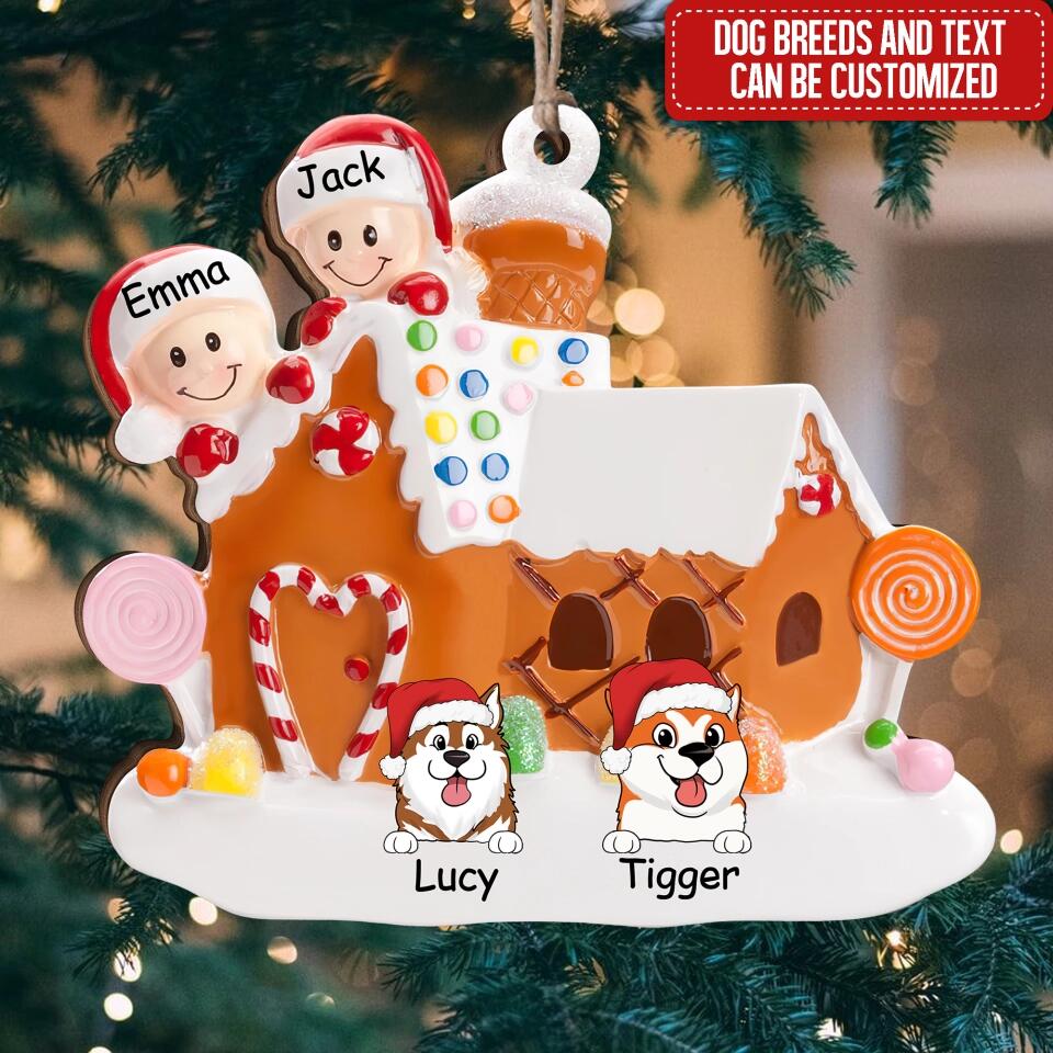 Dog Lovers Ornament - Personalized Gingerbread House Couple Ornament - Personalized Gingerbread House Ornament 2022