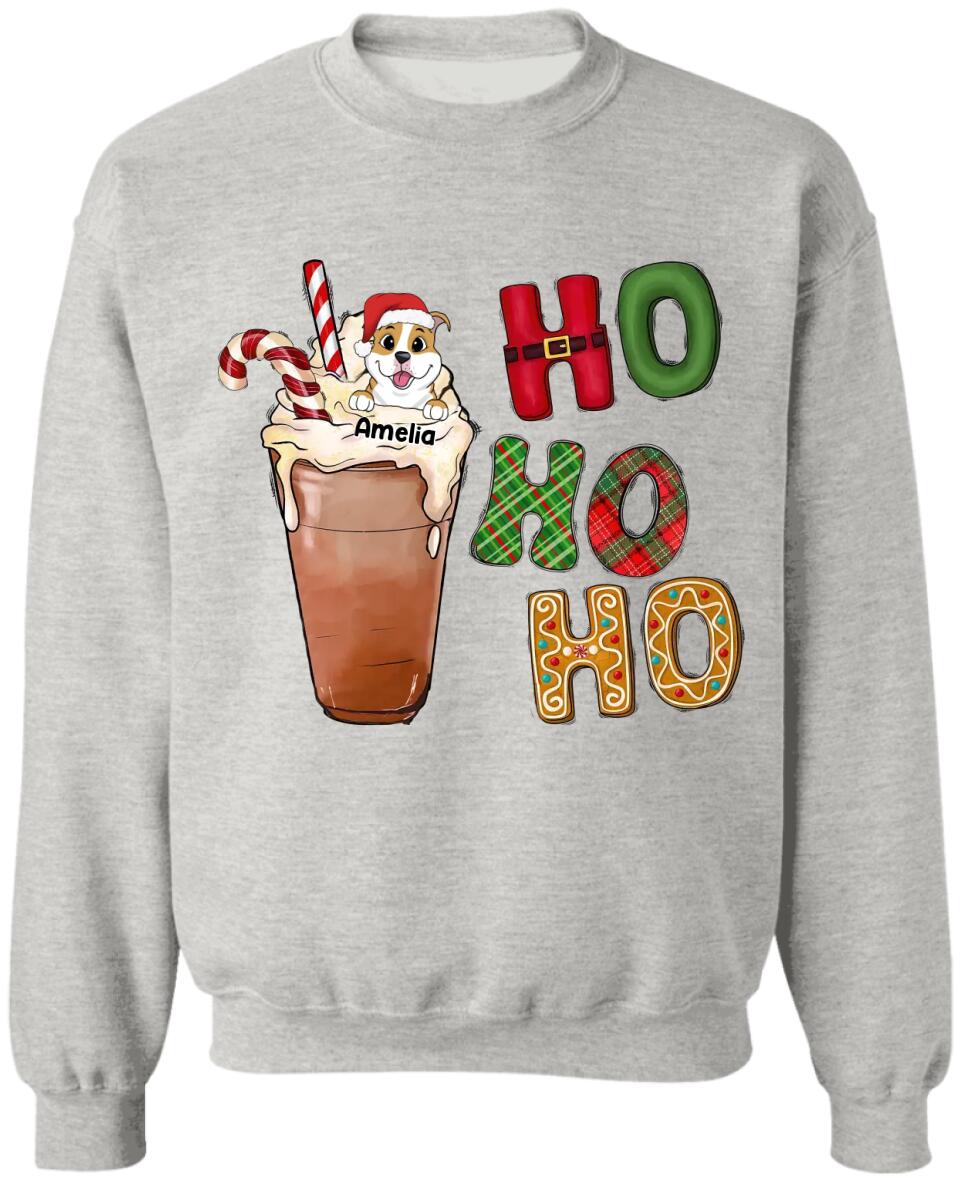 Ho Ho Ho Dog Sweater - Dog Lovers Shirt - Gift For Dog Mom - Dog Mom Shirt - Personalized Dog Shirt