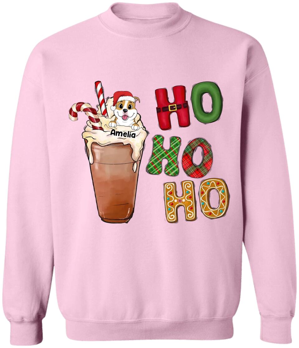 Ho Ho Ho Dog Sweater - Dog Lovers Shirt - Gift For Dog Mom - Dog Mom Shirt - Personalized Dog Shirt