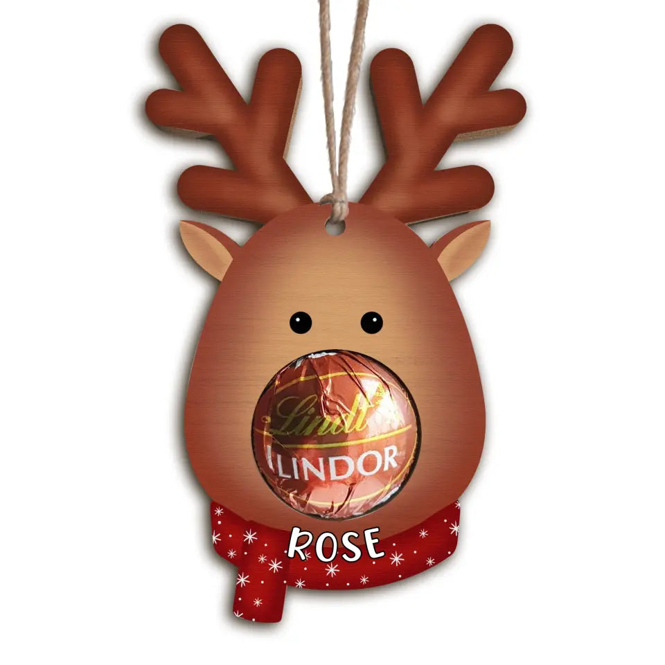 Reindeer Kid Ornament Christmas Decorations - Personalized Wooden Ornament, Christmas Gift For Kids