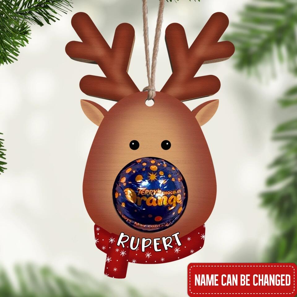 Reindeer Kid Ornament Christmas Decorations - Personalized Wooden Ornament, Christmas Gift For Kids