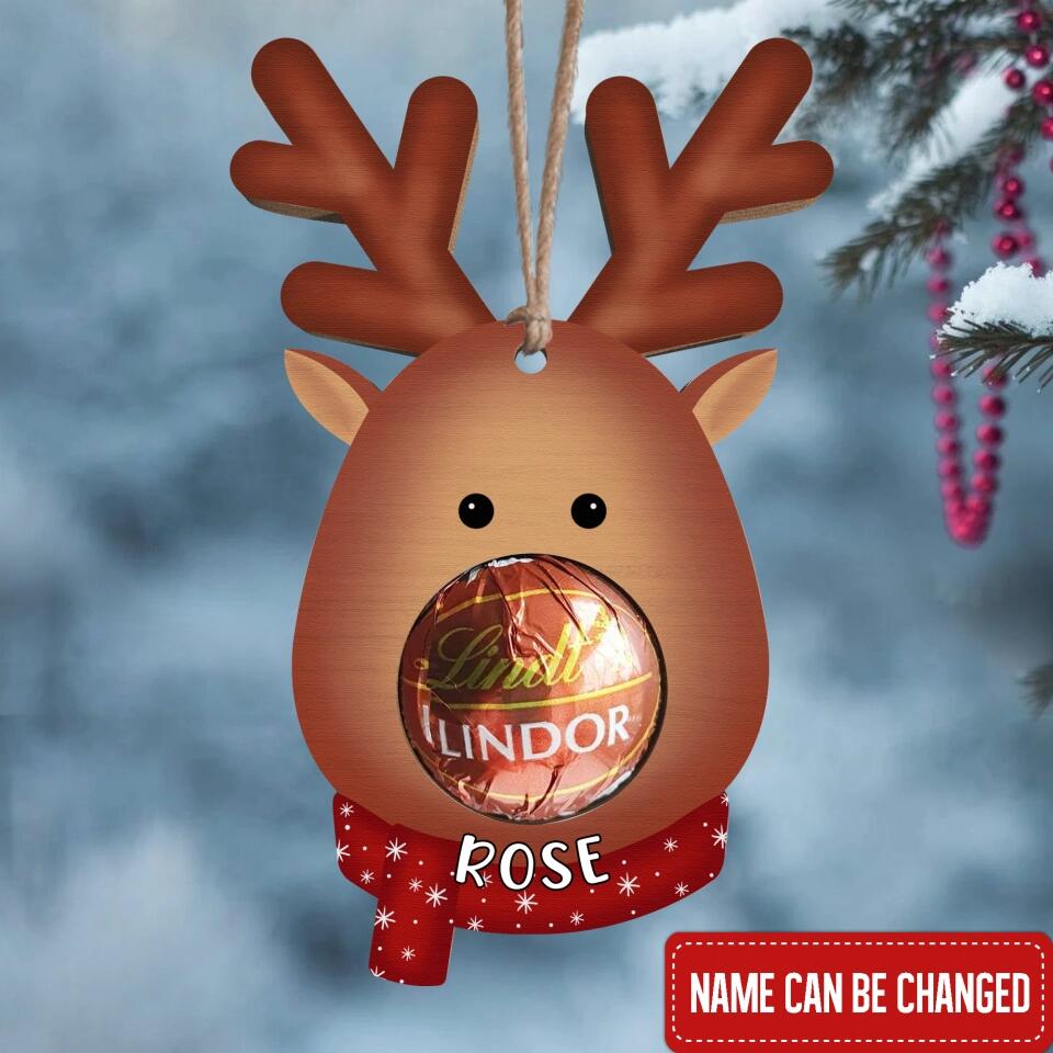 Reindeer Kid Ornament Christmas Decorations - Personalized Wooden Ornament, Christmas Gift For Kids