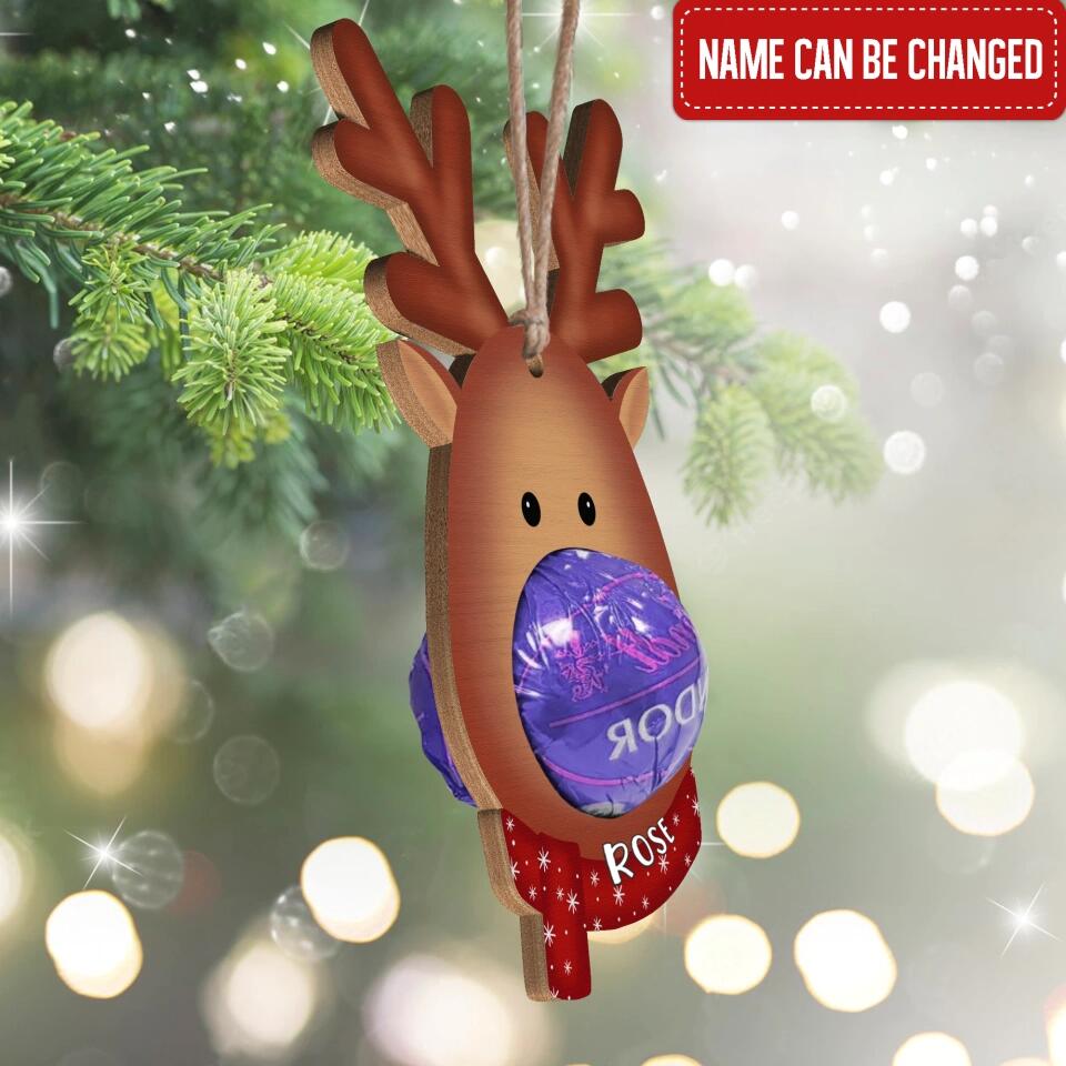 Reindeer Kid Ornament Christmas Decorations - Personalized Wooden Ornament, Christmas Gift For Kids