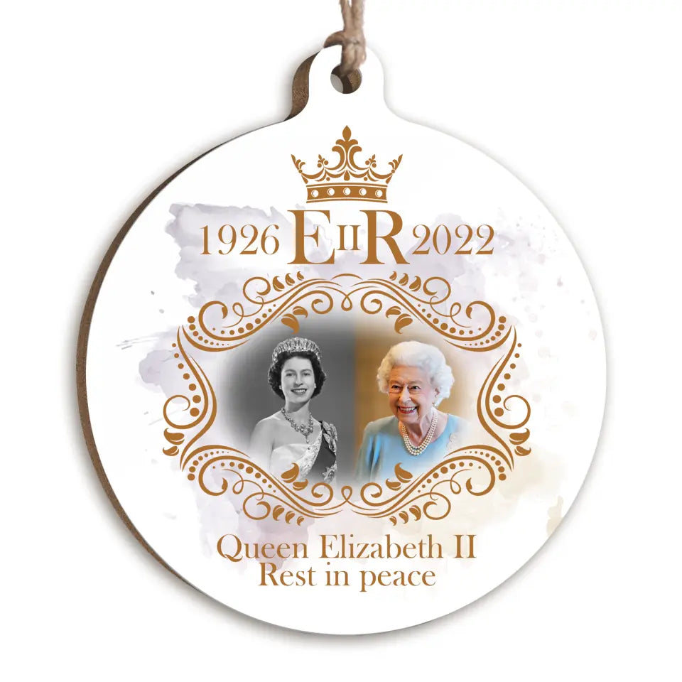Queen Elizabeth II Rest In Peace, Memorial Ornament - Personalized Ornament