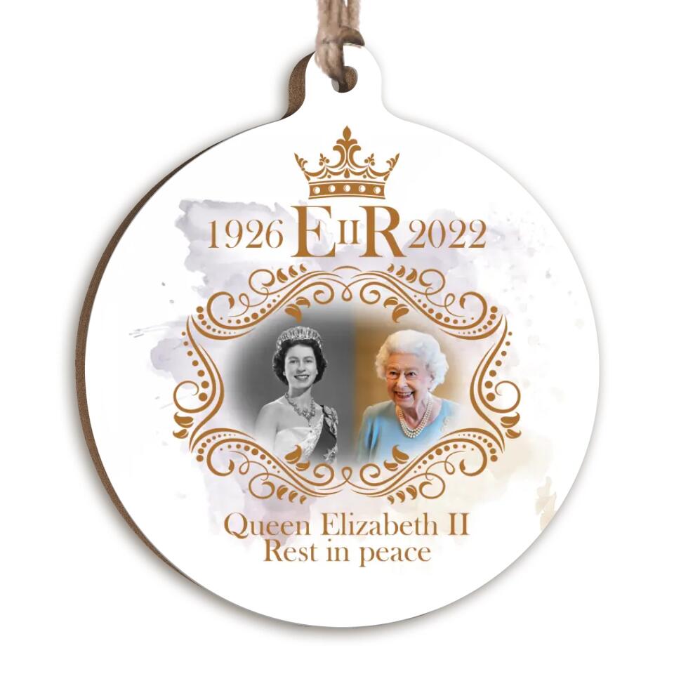 Queen Elizabeth II Rest In Peace, Memorial Ornament - Personalized Ornament