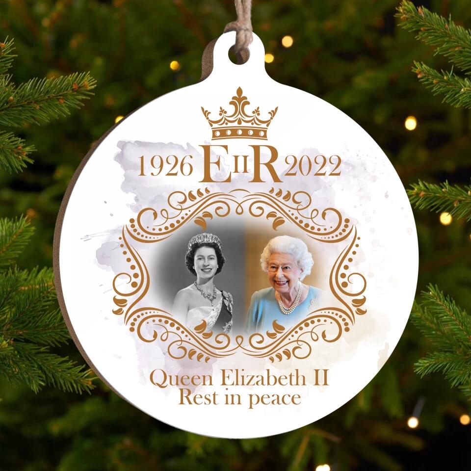 Queen Elizabeth II Rest In Peace, Memorial Ornament - Personalized Ornament