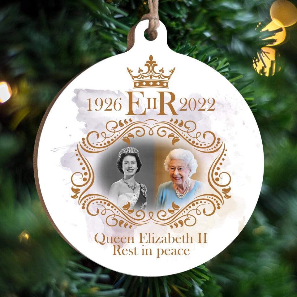 Queen Elizabeth II Rest In Peace, Memorial Ornament - Personalized Ornament