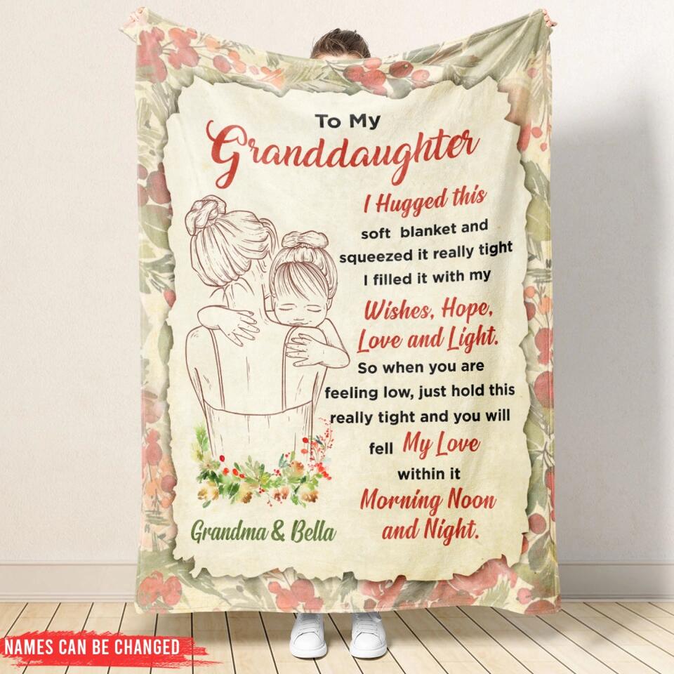 To My Granddaughter, Grandma Gift For Granddaughter - Personalized Blanket, Christmas Gift