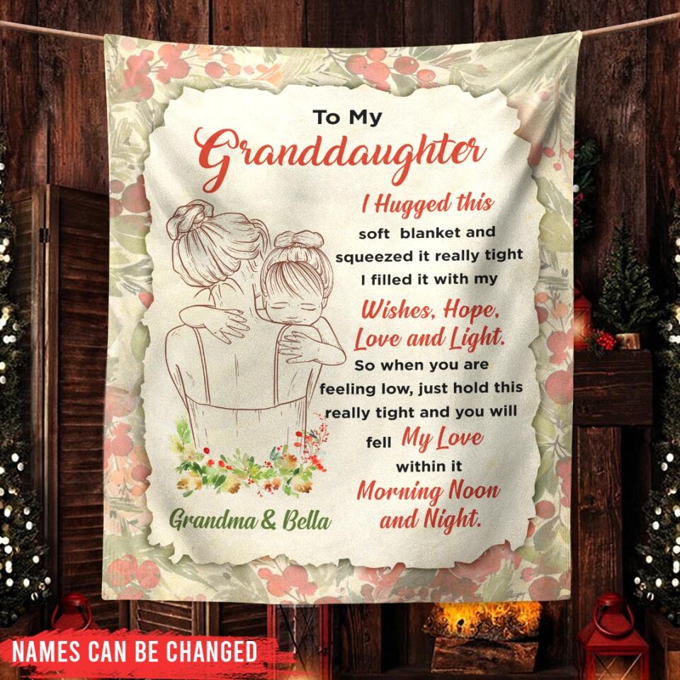To My Granddaughter, Grandma Gift For Granddaughter - Personalized Blanket, Christmas Gift