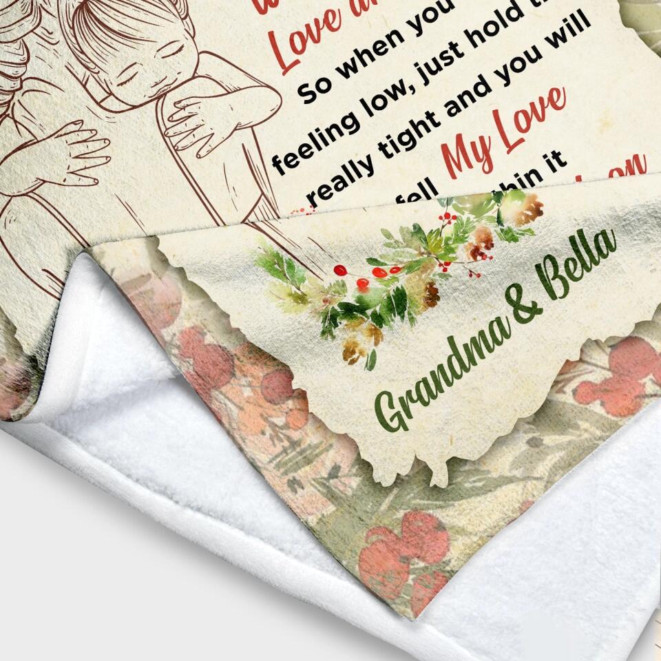 To My Granddaughter, Grandma Gift For Granddaughter - Personalized Blanket, Christmas Gift