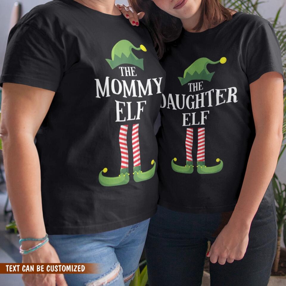 Custom Elf T-Shirt, Funny Elf Shirt, Matching Family Group Christmas Party T-Shirt