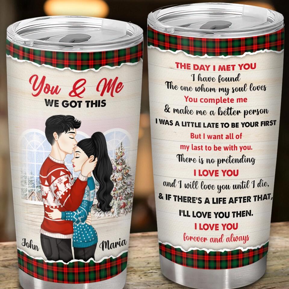 The Day I Met You - Personalized Tumbler, Christmas Gift For Couple, Husband and Wife